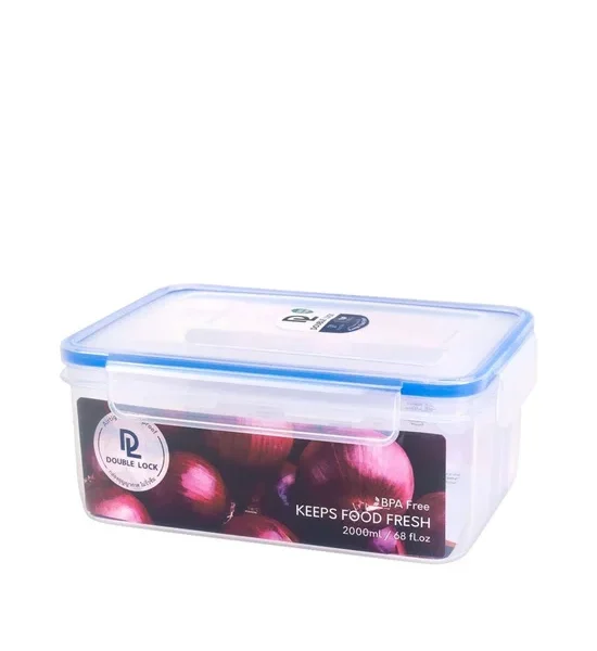 Double Lock Rectangle 9114 2000 mL Transparent. 100% оригинал
