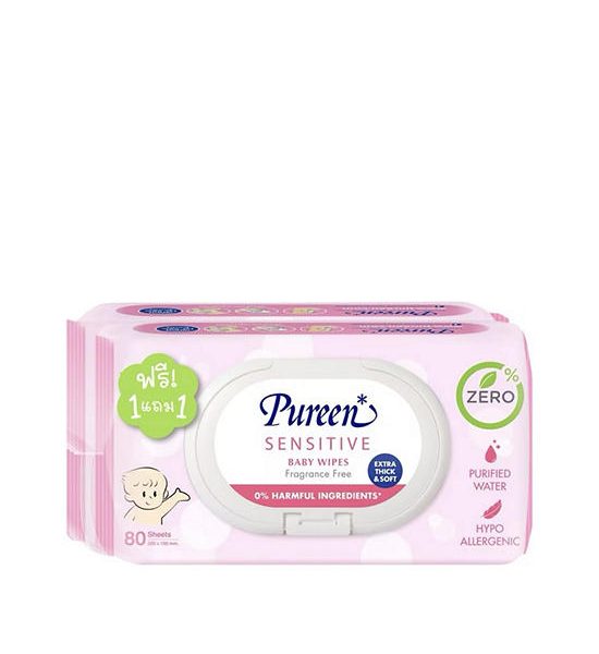 PUREEN Baby Wipes Sentitive 80 pcs Pack 2 Pink. 100% оригинал