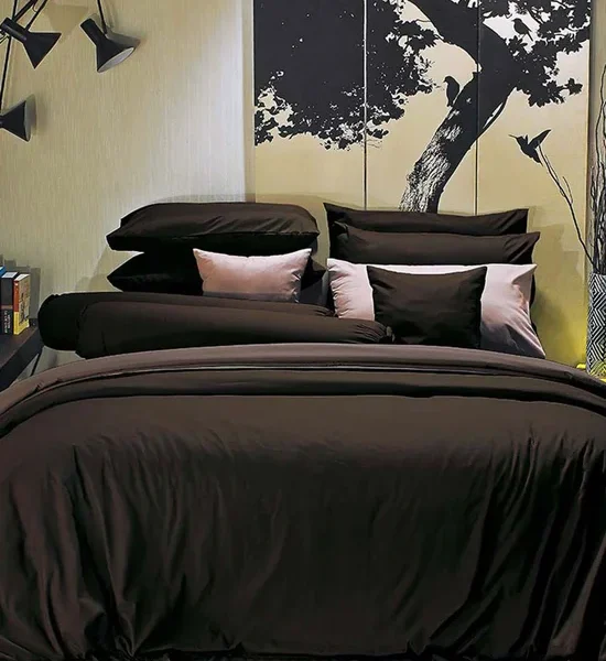 FACINO FACINO PRINT Collection Bedding Set 6 ft 6 pcs SF058 Design Brown Color. 100% оригинал