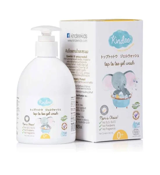 KINDEE Top to Toe Gel Wash Organic 250 mL. 100% оригинал