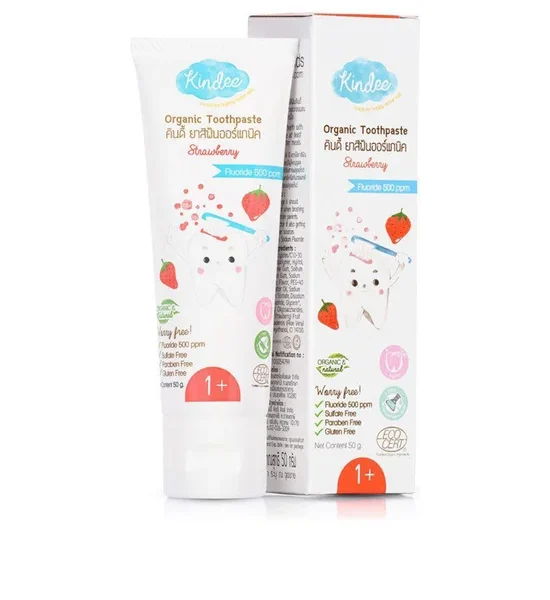 KINDEE Organic Toothpaste Strawberry 50 g. 100% оригинал