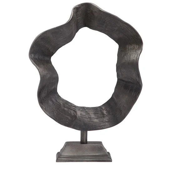 CENTRAL HOME Middle Empty Wavy Circle ALU GY 44 X 32 Cm. Grey. 100% оригинал