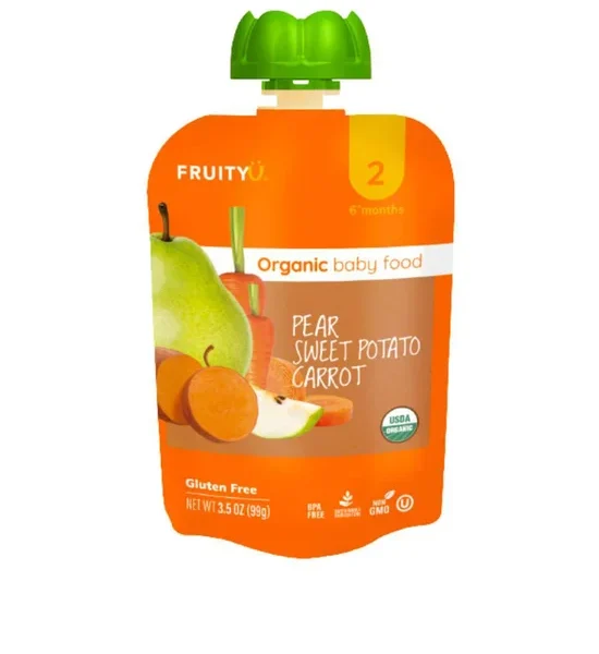 ONLY ORGANIC Organic Baby Food Pear Sweet Potato Carrot 99 g. 100% оригинал