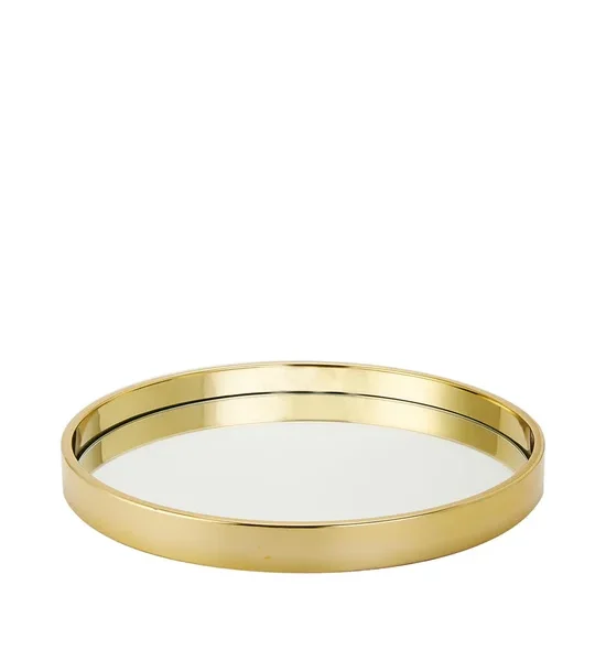 CENTRAL HOME Round Tray With High Edge Mirror SS BRS 40.5x4 cm. Silver. 100% оригинал