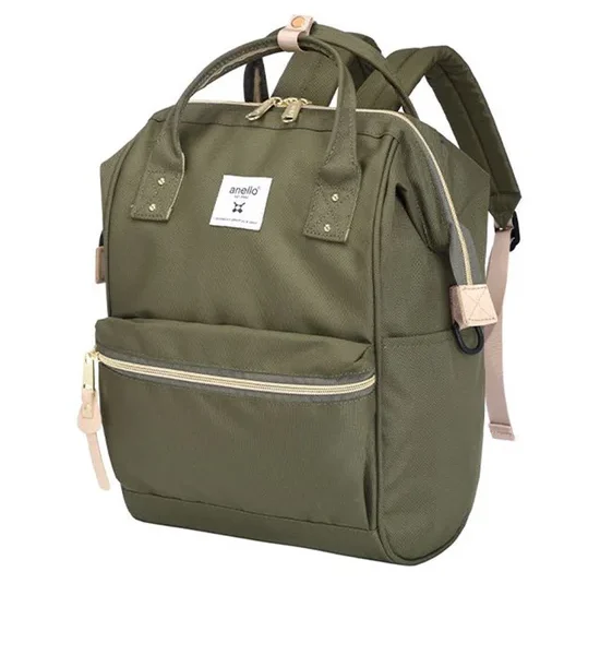 ANELLO Backpack Unisex CROSS BOTTLE Size Small Olive. 100% оригинал