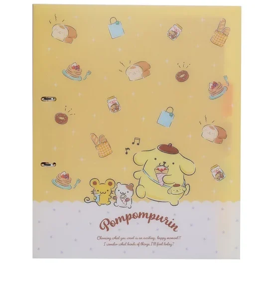 SANRIO A4 2-Hole File Folder Pom Pom Purin Yellow. 100% оригинал
