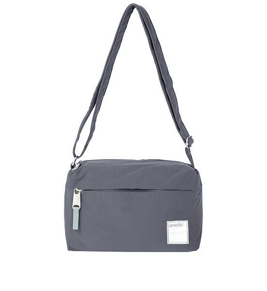 ANELLO Unisex Shoulder Bags Circle Grey Size Mini. 100% оригинал