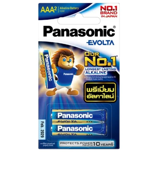 PANASONIC Evolta AAA LR03EG/2BN Light Blue. 100% оригинал