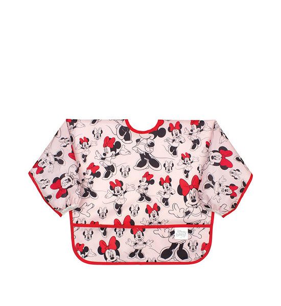 BUMKINS Toddler Sleeved Bib 6-24 Months Disney Minnie Light Pink. 100% оригинал