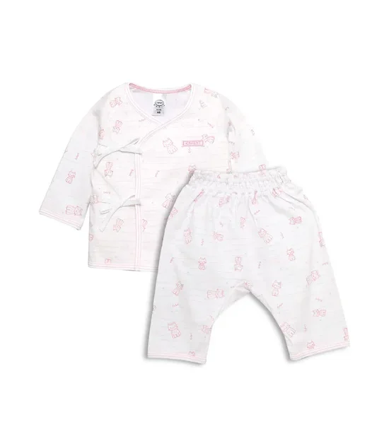ENFANT Baby Pyjamas Tie Front Shirt Set Cat Printed. 100% оригинал