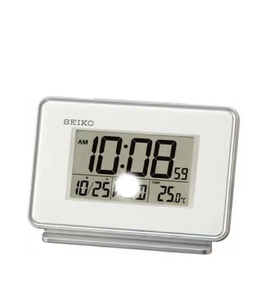 SEIKO CLOCK SEIKO Alarm Clock QHL068W White. 100% оригинал