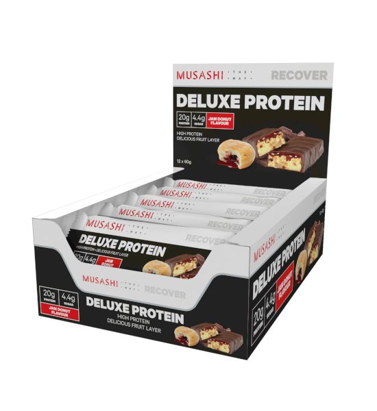 MUSASHI Deluxe High Protein Bar -Jam Donut (Box of 12). 100% оригинал