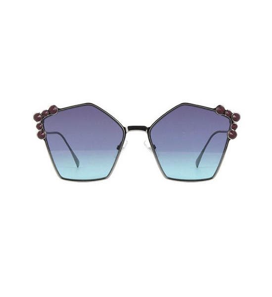 FENDI Ruthenium Pentagon Oversize FENDI Sunglasses (FENDI-0261/S-6LBJF). 100% оригинал
