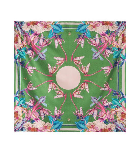 PEDZ Green Shala Flower in Secret Garden Scarf. 100% оригинал