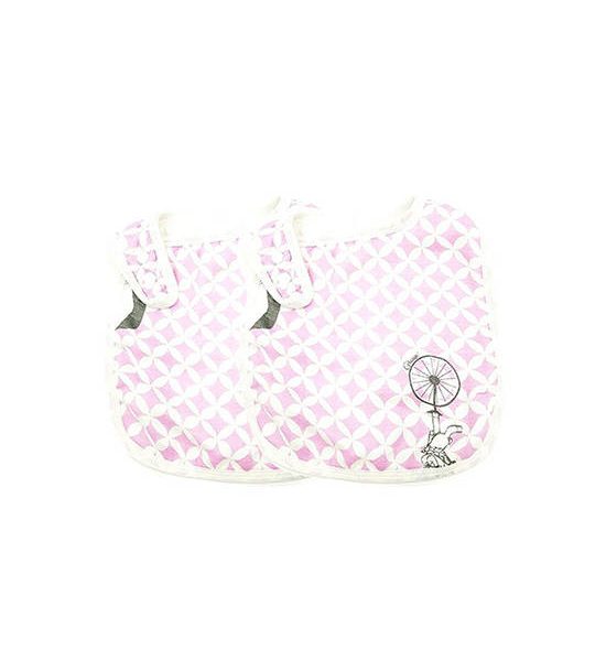 GROW Bamboo  Muslin NickNack Organic bib Pack of 2 Pcs. - Fantasy Circus Vintage Pink. 100% оригинал
