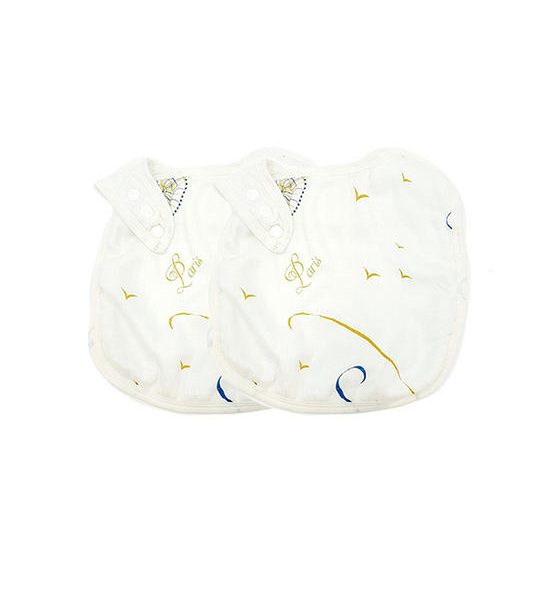 GROW Bamboo  Muslin NickNack Organic bib Pack of 2 Pcs. - Bearboo in Paris royal Blue. 100% оригинал