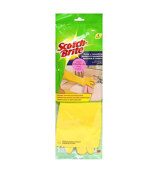 SCOTCH-BRITE Green SB Bathroom Gloves Size M XN002025304. 100% оригинал