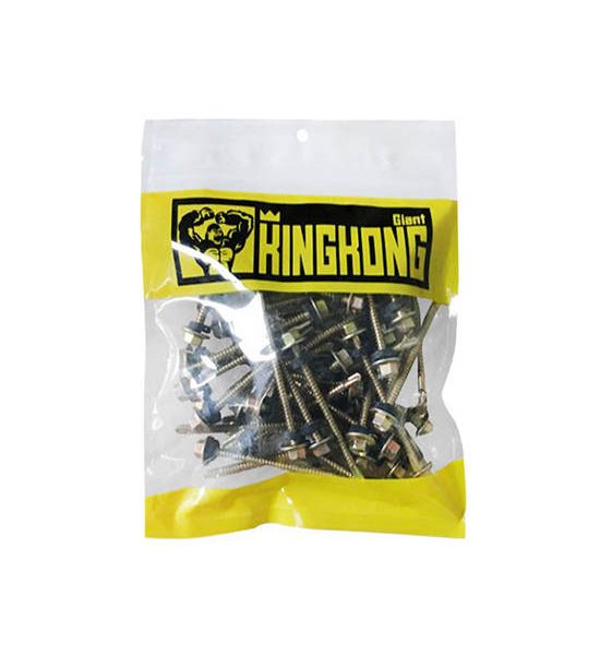 GIANT KINGKONG Rainbow Hexagon Head Self Drilling Screws HSD-1065-50 Size 10x65 MM. (Pack 50 Pcs.). 100% оригинал