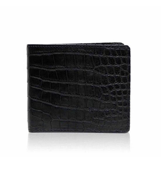 BANGKOK BOOTERY Wallet Matte Crocodile Belly Skin : Black. 100% оригинал