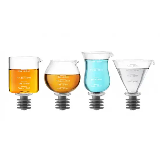 FINAL TOUCH Jigger Stopper Set model.FTA7037 (4/pack) Clear, Black. 100% оригинал