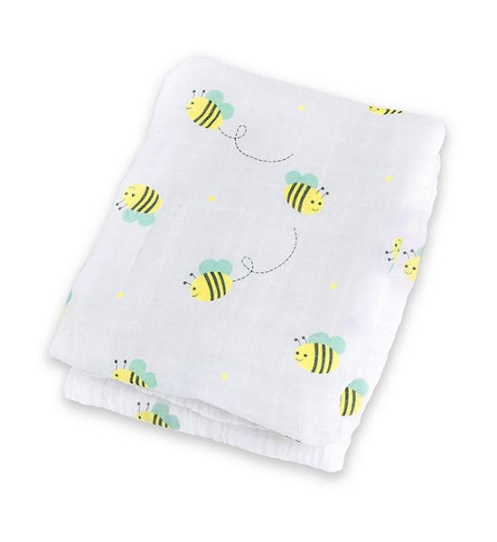 LULUJO Cotton Muslin Swaddle - Bumbling Bee. 100% оригинал