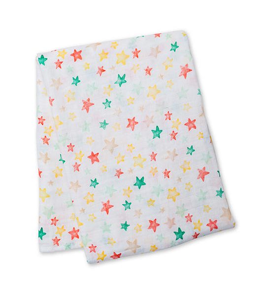 LULUJO Cotton Muslin Swaddle - Star Bright. 100% оригинал
