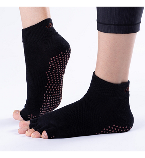 VAKEN Grip Socks Half Toe-1 Pair/Pack - Black Dot Brown. 100% оригинал