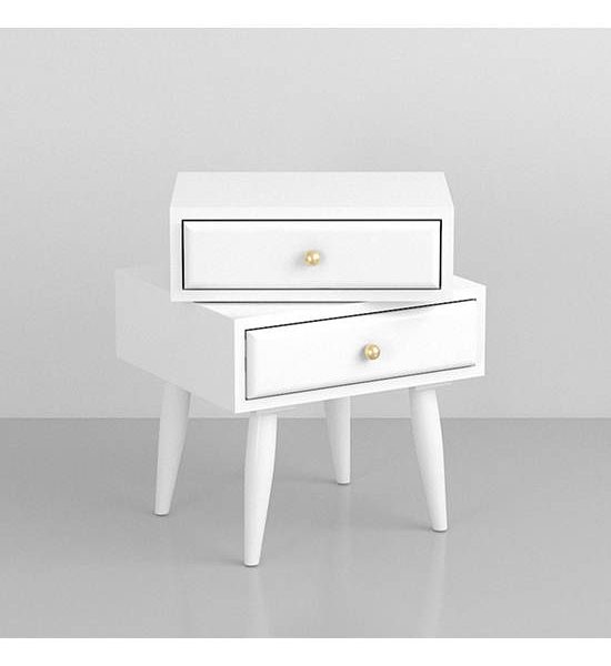 HOME STUDIO White Rotating Side Table With Drawer. 100% оригинал