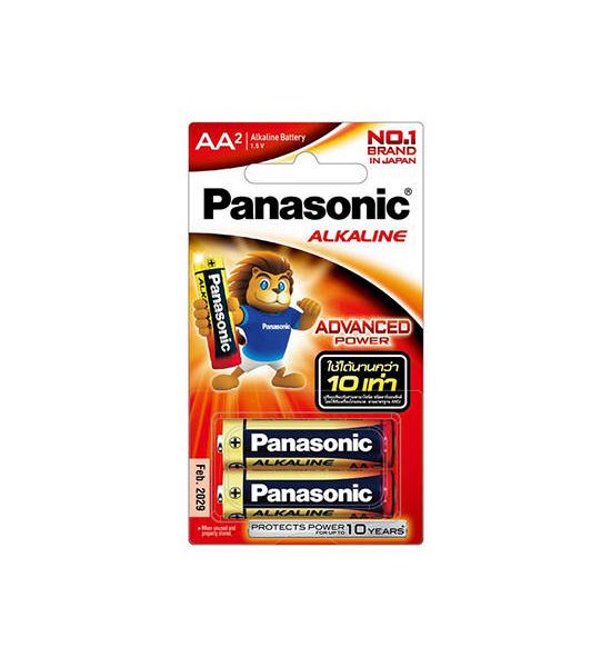 PANASONIC PANASONIC ถ่านอัลคาไลน์ รุ่น LR6T/2B สีทอง ขนาด AA (แพ็ค 2 ก้อน). 100% оригинал