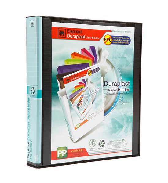 ELEPHANT 2 Rings Binder A4 3.5 cm. Spine Black. 100% оригинал