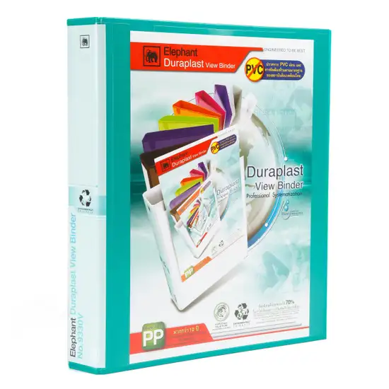 ELEPHANT 3 Rings Binder A4 3.5 cm. Spine Green. 100% оригинал
