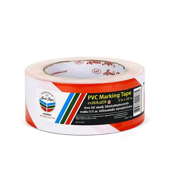 LOUIS LOUIS PVC Lane Making Tape 2 inches x 33 m. Red-White. 100% оригинал