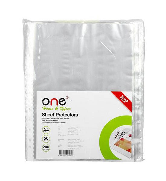 @ONE 11 Hole Sheet Protectors A4 (200/Pack). 100% оригинал