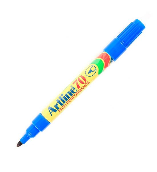 ARTLINE ARTLINE ปากกามาร์คเกอร์ หัวแหลม กันน้ำ น้ำเงิน ขนาด 2-5 มม. (1 ด้าม). 100% оригинал