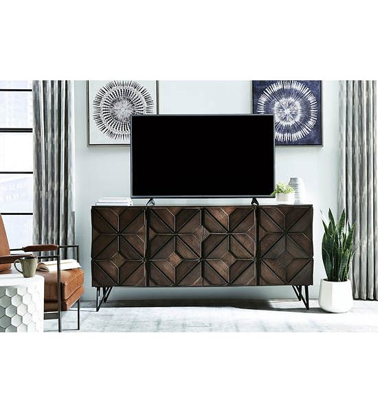 ASHLEY FURNITURE HOMESTORE Dark Brown/Black TV Cabinet CHASINFIELD/185. 100% оригинал