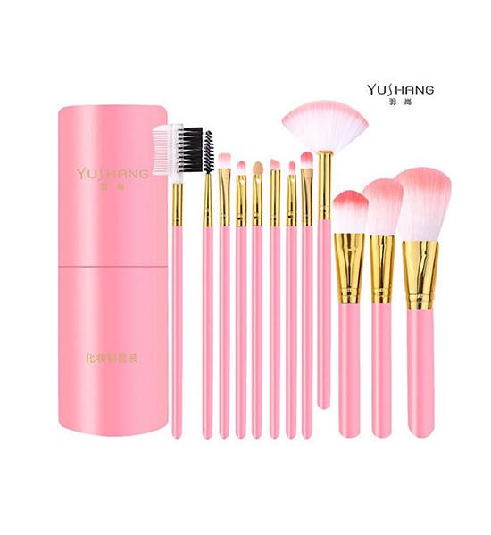 Chiranatda Pink 12 pcs makeup brush set. 100% оригинал