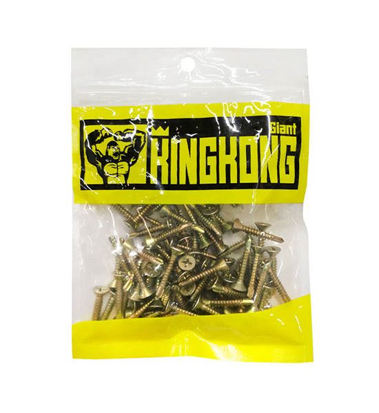 GIANT KINGKONG Yellow Zinc Flat Head Self Drilling Screw SDF-810 Size 8 x 1 Inch (Pack 100 Pcs.). 100% оригинал