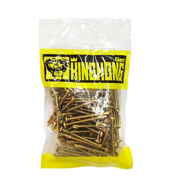 GIANT KINGKONG Yellow Zinc Pan Head Self Drilling Screw SDP-820 Size 8 x 2 Inch (Pack 100 Pcs.). 100% оригинал