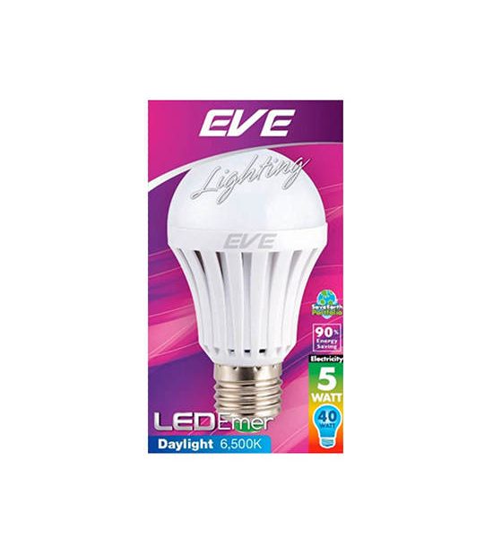 EVE LIGHTING White LED Buld EVE LIGHTING A60 EMERGENCY E27 Power 5 W Daylight. 100% оригинал