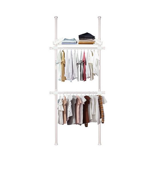TUGU PURE  WHITE  CLOTHES RACK WITH 2 BARS   1  SHELVE  TUGU. 100% оригинал