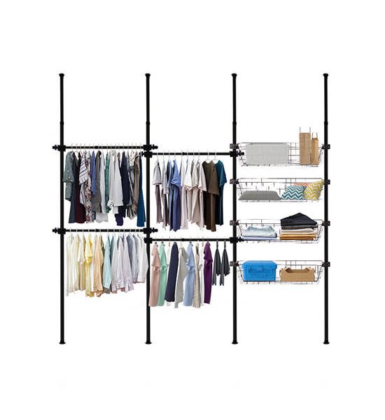 TUGU BLACK CLOTHES RACK WITH 4 BARS  4  BASKETS  TUGU. 100% оригинал
