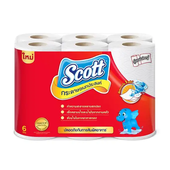 SCOTT White Towels Big Roll  (Pack 6 Pcs.). 100% оригинал
