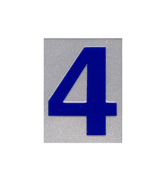 PANKO Silver Number Signage No. 4 S 940 Size 4.5 x 6.2 cm. 100% оригинал