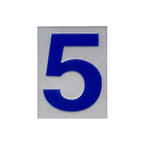 PANKO Silver Number Signage No. 5 S 941 Size 4.5 x 6.2 cm. 100% оригинал