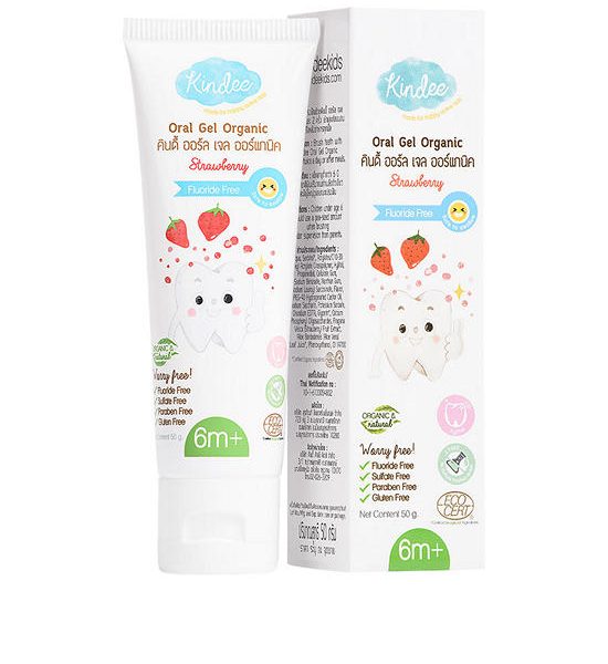 KINDEE Organic Oral Gel Stawberry 50G (2 Pcs.). 100% оригинал