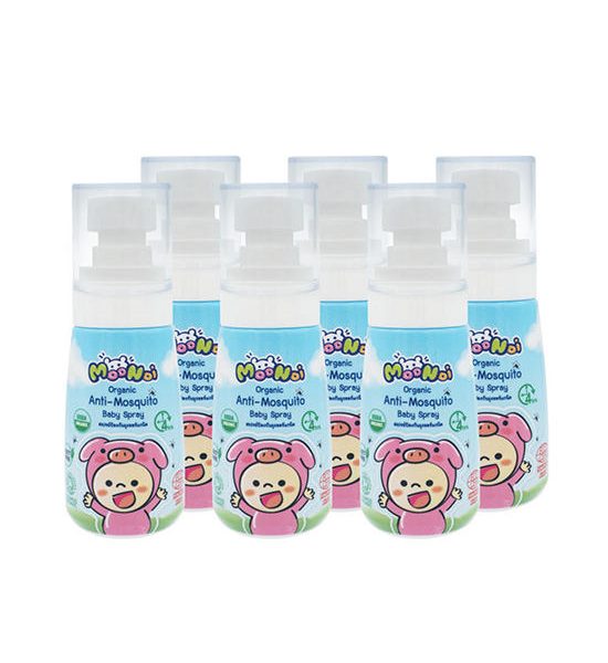 Moonoi Organic Anti-Mosquito Baby Spray 50 ml. Pack 6. 100% оригинал