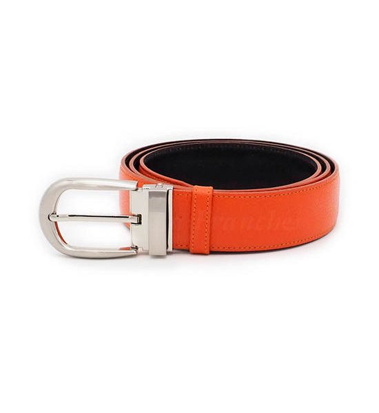 la franche Pebble-Patterned Genuine Leather Belt Set 3F0023_Orange Orange. 100% оригинал