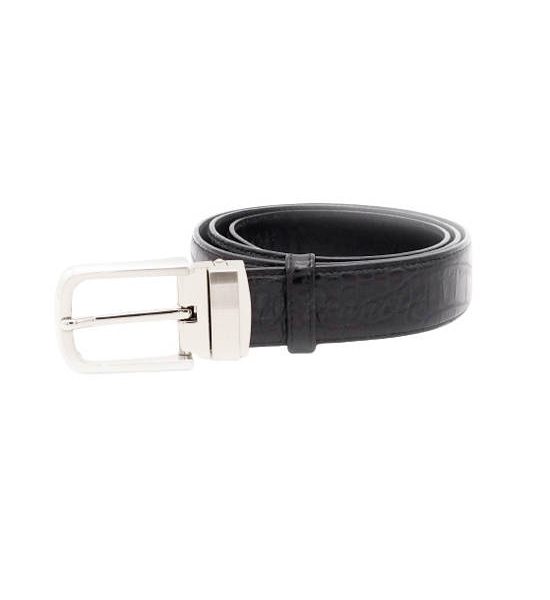 la franche Croco-Patterned Genuine Leather Belt Set 2W0048_Black Black. 100% оригинал
