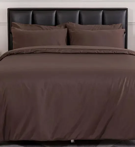 LUCKY MATTRESS 5 Ft. 12 Inches MC 008 Bedsheet And Duvet Micro Touch Earth Tone Stlye  Deep Brown. 100% оригинал