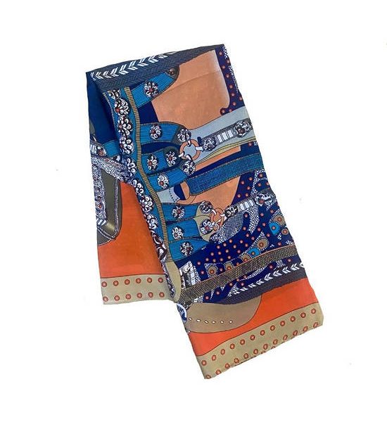 micaela Satin Square Scarf 20013ORG. 100% оригинал